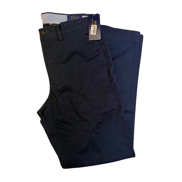 Polo Ralph Lauren Stretch Straight Fit Chino Pants Navy Blue 30x30 NWT - Picture 12 of 16